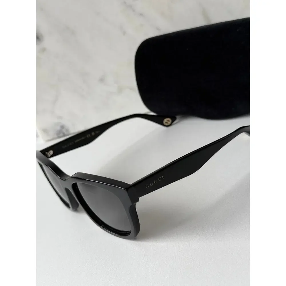 NEW Gucci GG1639SA Black Square Unisex Sunglasses - Picture 2 of 5